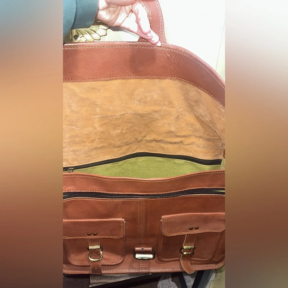 Cuero Vintage Handmade Leather Messenger Bag
